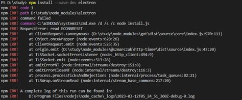 electron requesterror read econnreset.